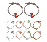 Amosfun 10 Élastiques à Cheveux Dinosaure Assortiment de 10 Pièces pour Filles en Tissu et Caoutchouc, Facile à Porter Enlever Colorées Couleur Aléatoire pour Fêtes