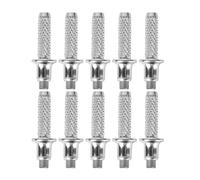 Amosfun 10 Embouts de Bâtons de Marche en Acier Tungstène Léger pour Randonnée, Accessoires de Camping, Pointe Remplaçable Antidérapante pour Bâtons Alpenstock Argentés