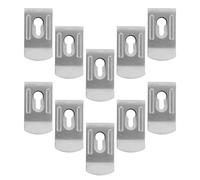 Amosfun 10 Pièces Accessoire pour Mètre Ruban à Pince Arrière en Acier Inoxydable, Clip Robuste Argenté, Facile à Transporter, pour Bricoleurs et Installateurs