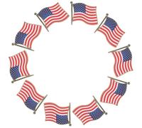 Amosfun 10 Pièces Badge Drapeau Américain Accessoire pour Vêtements Compacte et Léger pour Événements Patriotiques