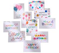 Amosfun 10 Pièces Carte D'anniversaire Créative en Papier