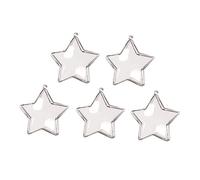 Amosfun 10 Pièces DIY Ornements De Décorations D'étoiles De Noël Décoration De Salle à Manger Boule D'ornement Remplissable Décoration De Fête Haute Transparence Boîte