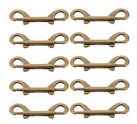 Amosfun 10 Pièces Mousqueton Double Tête en Alliage de Zinc Surface sans Bavure, Sécurisé pour Fourrure et Matériel, pour Colliers et Seaux de Cheval Lors de Promenades Quotidiennes