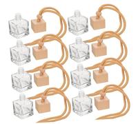 Amosfun 10 Pièces Pendentif Bouteille De Parfum Parfums Voiture Diffuseur Flacon De Parfum Format Voyage Recharge Bouteilles D'échantillons De Parfum Petit Taille Kaki Corde De