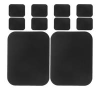 Amosfun 10 Pièces Plaque Métallique Autocollante pour Téléphone, Disque Magnétique pour Support Magnétique, Fer, Rectangulaire, Ultra-Fin, Noir, 35x45 Mm, pour GPS et Téléphone, Maison