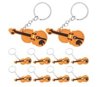 Amosfun 10 Pièces Porte-clés Petit Accessoire Créatif Forme de Violon avec Musique Jouable Original pour Sac ou Trousse pour Adultes