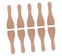 Amosfun 10 Pièces Spatule de Hêtre pour Cuisson Barbecue Ustensile de Cuisine Ergonomique Manche Nettoyage Facile