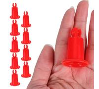 Amosfun 10 Pièces Support de Pied en Plastique Rouge pour Balance Électronique, Accessoire de Plateau de Pesée, Installation Facile pour Usage Quotidien et Amélioration de L'efficacité