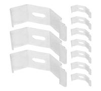 Amosfun 10 Pièces Support Mural Stores Réparation INOX 5,2x2cm | Pièces de Remplacement, Installation Rapide, Usage Bureaux et Maisons, pour Stores et Voilage, Argenté