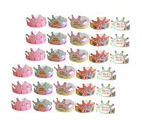 Amosfun 100 Pièces Chapeaux Papier pour Garçon Fille Accessoires de Anniversaire Colorés Idéals pour Décorations Photos