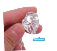Amosfun 100 Pièces Ice Cube Ornaments Transparent Plastic Fake Crushed Ice For Photography Vase Fillers Table Scatter Party Wedding Decorations Reusable