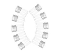 Amosfun 10pièces Flacons Vides Verre avec Bouchons à Vis Aluminium Conteneurs De Voyage pour Poudre Bonbons Liquides Lot de Mini Bouteilles