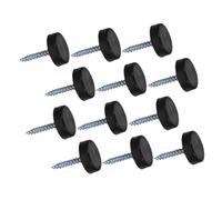Amosfun 12 Pièces Cache-vis Miroir en Acier Inoxydable Noir 16mm, Fixation Solide et Design Élégant pour Cadre de Miroir et Décoration Murale