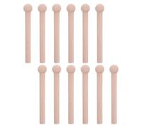 Amosfun 12 Pièces Chevilles Rondes en Bois pour Panneau Perforé, Patères | Bois Massif, Prise Confortable, Installation Facile, Rangement Polyvalent, pour Salles de Bain et Cuisines