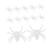 Amosfun 12 Pièces Figurines Mini Araignées Lumineuses Nocturnes Décorations Réalistes pour Halloween Bureau Jardin Accessoires Paysage Micro