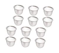 Amosfun 12 pièces Filtre à Thé Acier Inoxydable Passoire Fine Maille pour Infusion de Thé Vrac Tamis Réutilisable pour Théière Filtre Polyvalent Noir et Infusions