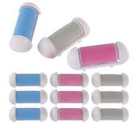 Amosfun 12 Rouleaux de Rechange pour Râpe Électrique à Pieds, Têtes de Rouleau Multi-couleurs, Accessoires Pédicure Professionnels pour Élimination des Callosités, Lot de 12 Pièces Solide