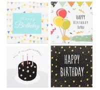 Amosfun 120 Pièces Cartes D'anniversaire Carrées en Papier Couché Cuivre