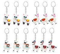 Amosfun 12Pcs Alpaka Keychain pour le parti Alpaga Thema préfère pour carnaval
