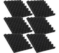 Amosfun 12pcs Panneaux D'insonorisation Autocollants en Coton Isolant Acoustique Haute Densité Forme Œuf pour Murs et Plafonds du Bruit