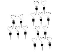 Amosfun 15 Pièces bouchon de bouteille bouteilles de vinaigre bouteille sauce bouteille vinaigre de bouteilles accessoires de fête bar bols en forme de coeur de vin