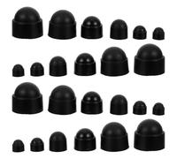 Amosfun 160 Pièces Capuchons de Protection pour Vis, Capuchons D'écrou en Nylon, Dôme Hexagonal, Noir, 250g, pour Têtes D'écrous et Boulons Hexagonaux, Projets Automobiles et Meubles
