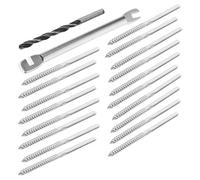 Amosfun 1ensemble Kit de Garde-corps à Câbles Inoxydable Po avec Vis Filetées et Bit de Perçage Installation sans Pince Hydraulique Système de Tension Ajustable pour Balustrades