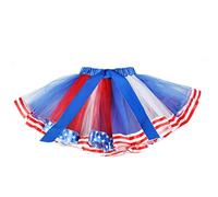 Amosfun 1pièce Jupe Tutu Imprimée Drapeau pour Femmes Robe Élastique De Fête pour Jour De Indépendance Colorée