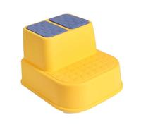 Amosfun 1pièce Tabouret Plastique Antidérapant pour Garçon Fille Banc De Lavage avec Marchepied Double Couche Jaune pour Apprentissage De Salle De Bain Et Cuisine
