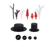 Amosfun 2 Ensembles Accessoires Yéti Faits À La Main The Noel Décoration d'hiver pour Enfants Bonhomme De Neige Sapin De Noël Fausse Neige Accessoires Déco Bonhomme De Neige 302pcs * 2