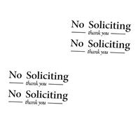 Amosfun 2 Ensembles Autocollants No Soliciting Pour Voiture Autocollants Étanches De Fenêtre Porte Lettres Anglaises Noir 2 Pièces * 2