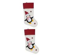 Amosfun 2 Ensembles Chaussettes De Noël Stockage Peluche Enfants De Sapin De Noël Décorations Faire La Fête Décoration De De Noël pour Nom Tissu Non Tissé 4 Pièces * 2