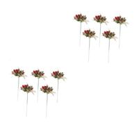 Amosfun 2 Ensembles Fleurs Artificielles De Baies De Noël Christmas Tree Xmas Tree Branches Baies Rouges Vert Décoration des Baies Décor De Baies Artificielles De Noël Mousse 5 Pièces * 2