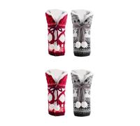 Amosfun 2 Ensembles Lot De 2 Housses De Bouteille De Vin pour Chaussettes De Noël Pantoufles De Noël Chaussettes De Noël pour Hommes Chaussettes De Noël pour Hommes 2 pièces * 2