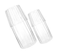 Amosfun 2 Ensembles Pichets Verre Transparent pour Boissons Carafes pour Jus Lait et Thé Ensemble Complet avec Couvercles et Petite
