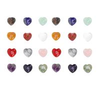 Amosfun 2 Ensembles Spécimen De Minerai d'amour Pièce Maîtresse Rester Mini des Couples Charme De Coeur D' Cristaux Charmes Maison Verre Vie Décor D' Bandes Pierre 12 Pièces * 2