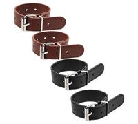 Amosfun 2 Paires de Sangles de Panier pour Garçon et Filles en Cuir Robuste, Réglables et Renforcées, Accessoires Stables pour Fixation de Panier, pour Cyclisme en Extérieur