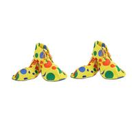 Amosfun 2 Paires Lot Chaussures de Clown Oversize pour Adultes et Garçon Fille Housses Légères et Confortables pour Costume Halloween Cosplay Fête et Spectacles