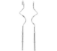 Amosfun 2 Pièces à Main Acier Inoxydable Batteur Manuel Multifonction pour Œufs Pâte et Accessoires Remplacement Crochet Pétrin pour Cuisine Quotidienne