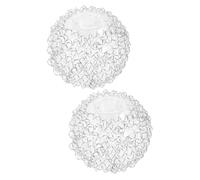 Amosfun 2 Pièces Abat-jour En Verre Dehors Abat-jour Applique Moderne Suspension Globe Décor Couvercle De Plafonnier Abat-jour Blancs Abat-jour Sphère Portable Ombre Solaire Un Verre