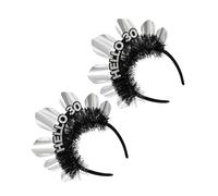 Amosfun 2 Pièces Bandeaux Anniversaire pour et Femmes Accessoires Têtes Reine Princesse Bandeaux et Confortables pour Fête et Photos