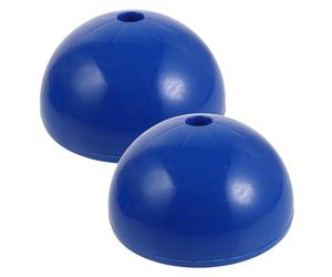 Amosfun 2 Pièces Base de Drapeau de Coin de Football ABS Bleu | Support Stable Résistant aux Intempéries, Conforme aux Spécifications Officielles, pour Événements et Séances de Soccer