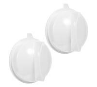 Amosfun 2 Pièces Bouton de Commande du Four à Micro-ondes, Bouton de Micro-ondes en Plastique Blanc, Réglage Précis Température, Résistance aux Hautes Températures, pour Micro-ondes