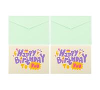 Amosfun 2 Pièces Carte de Vœux D'anniversaire 3d Pliante en Papier Jaune