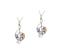 Amosfun 2 Pièces Collier Cristal pour Femmes Pendentif Décoratif Unique Bijoux Élégants à Porter Parfait pour Accessoiriser Robes et Design et