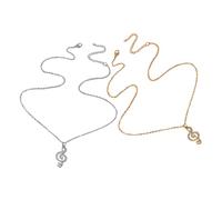 Amosfun 2 Pièces Collier de notes en pierre collier strass Chaîne de collier chaîne collier femmes Bijoux en strass chaîne de clavicule collier pour les filles collier bijoux cuivre