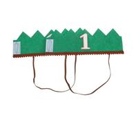 Amosfun 2 Pièces Couronne Premier Anniversaire Garçon Fille Chapeau Fête Garçon Fille Vert Feutre Accessoires Photo Décoration Légère et Confortable pour Photobooth