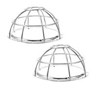 Amosfun 2 Pièces Couvercle Solide en Fer Argenté pour Tête de Gicleur D'incendie Structure en Maille Métallique Résistante aux Chocs, Protection Antidéflagrante pour Bureaux et Milieux