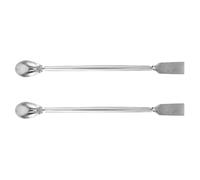 Amosfun 2 Pièces Cuillère de Laboratoire et Facile à Nettoyer en Acier Inoxydable Résistante Corrosion à, cuillère pour Usage Industriel et Laboratoire