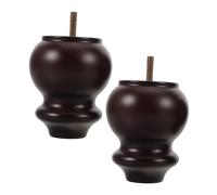 Amosfun 2 Pièces Cuisses De Lit Pieds du Mobilier en Bois Pies Para Muebles Patte-Ciel De Style Transitionnel Pattes De Meubles en Bois Pignes De Table Coffee
